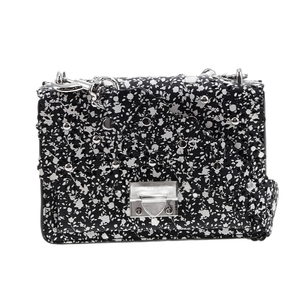 NWOT Rebecca Minkoff Christy Small Shoulder Bag w/ Floral Cutouts - Black Multi - Picture 4 of 6